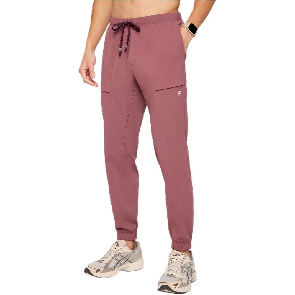 image:imageFabletics Mens The One Jogger QuickDry Hidden Pockets Zip Pockets UPF Protection AntiStink LightweightMoonlight MauveOxblood