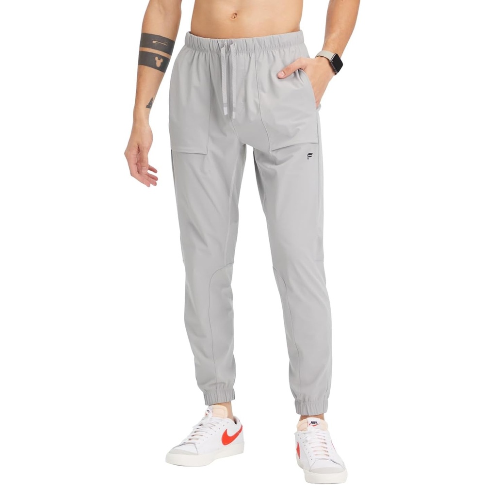 image:imageFabletics Mens The One Jogger QuickDry Hidden Pockets Zip Pockets UPF Protection AntiStink LightweightShadow Grey