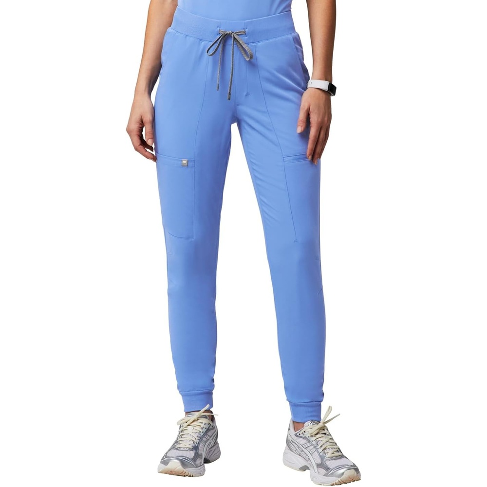 image:imageFabletics Womens Active Scrub Jogger MotionTech PocketPacked Lightweight WrinkleResist SemiSlim FitCeil Blue