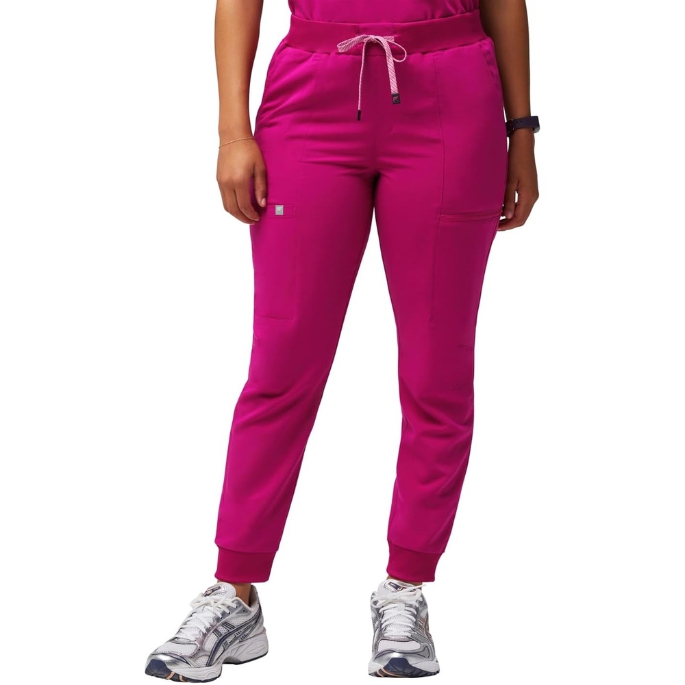 image:imageFabletics Womens Active Scrub Jogger MotionTech PocketPacked Lightweight WrinkleResist SemiSlim FitHibiscus