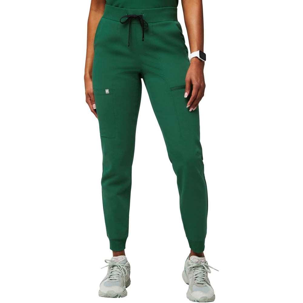image:imageFabletics Womens Active Scrub Jogger MotionTech PocketPacked Lightweight WrinkleResist SemiSlim FitHunter Green