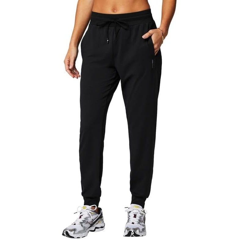 image:imageFabletics Womens Cloud Jersey Jogger Buttery Soft Recycled Fabric Hidden Pockets Breathable MoistureWickingBlack