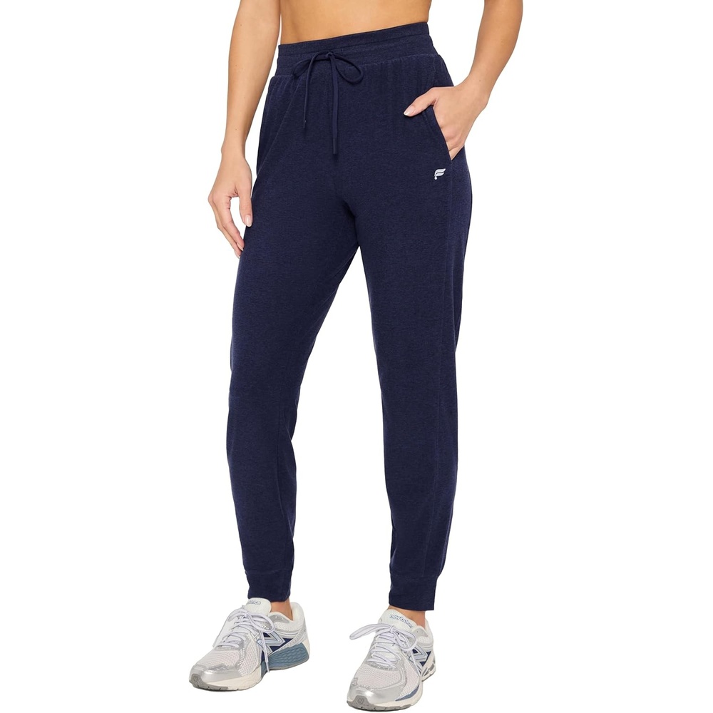 image:imageFabletics Womens Cloud Jersey Jogger Buttery Soft Recycled Fabric Hidden Pockets Breathable MoistureWickingDeep Navy Heather