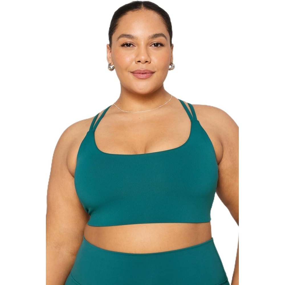 image:imageFabletics Womens Principal LowImpact BraGreen Abyss