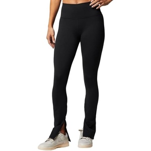 Define PowerHold® Split Hem Flare Pant, Moisture-Wicking, 4-Way Stretch(Black)
