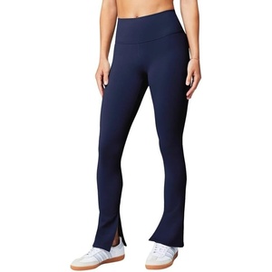 Define PowerHold® Split Hem Flare Pant, Moisture-Wicking, 4-Way Stretch(Deep Navy)