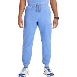 Fabletics Men’s All-Shift 5-Pocket Scrub Jogger – MotionTech, 4-Way Stretch, Pocket-Packed, Lightweight, Semi-Slim Fit(Ceil Blue)
