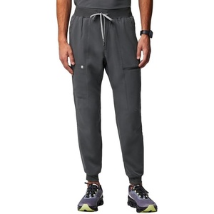 Fabletics Men’s All-Shift 5-Pocket Scrub Jogger – MotionTech, 4-Way Stretch, Pocket-Packed, Lightweight, Semi-Slim Fit(Onyx)