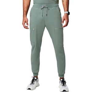 Fabletics Men’s All-Shift 5-Pocket Scrub Jogger – MotionTech, 4-Way Stretch, Pocket-Packed, Lightweight, Semi-Slim Fit(Sage)