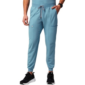 Fabletics Men’s All-Shift 5-Pocket Scrub Jogger – MotionTech, 4-Way Stretch, Pocket-Packed, Lightweight, Semi-Slim Fit(Wave)