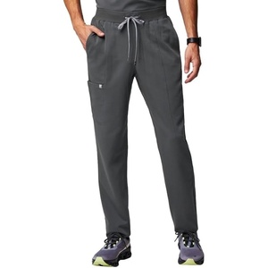 Fabletics Men’s Intake Scrub Pant – MotionTech, 4-Way Stretch, Pocket-Packed, Wrinkle-Resist, Semi-Slim Fit(Onyx)