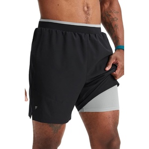 Fabletics Men’s The Fundamental Short II (Lined), Workout, Running, Training, Gym, Yoga, Ultra Lightweight(Black)
