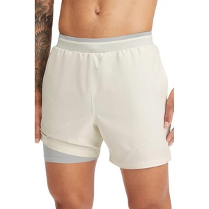 Fabletics Men’s The Fundamental Short II (Lined), Workout, Running, Training, Gym, Yoga, Ultra Lightweight(Bone)