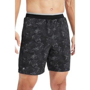 Fabletics Men’s The Fundamental Short II, Workout, Running, Training, Gym, Yoga, Ultra Lightweight(Black Nueue Camo)