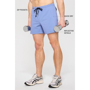 Fabletics Men’s The One Short (Lined), Training, Swimming, Lightweight, Quick-Dry, Zip Pocket, Stretch Woven(Bay Blue)