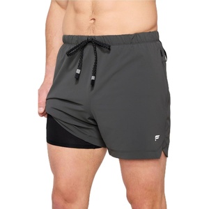 Fabletics Men’s The One Short (Lined), Training, Swimming, Lightweight, Quick-Dry, Zip Pocket, Stretch Woven(Onyx)