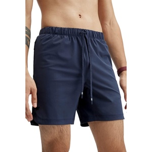 Fabletics Men’s The One Short (Unlined), Training, Swimming, Lightweight, Quick-Dry, Zip Pocket, Stretch Woven(Classic Navy)