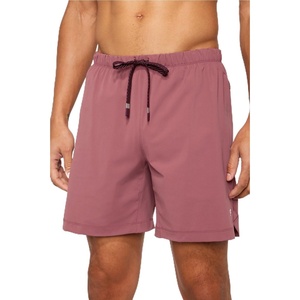 Fabletics Men’s The One Short (Unlined), Training, Swimming, Lightweight, Quick-Dry, Zip Pocket, Stretch Woven(Moonlight Mauve/Oxblood)