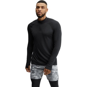 Fabletics Men’s The Training Day 1/4 Zip, Training, Performance, Athletic, Breathable, 4-Way Stretch(Black)