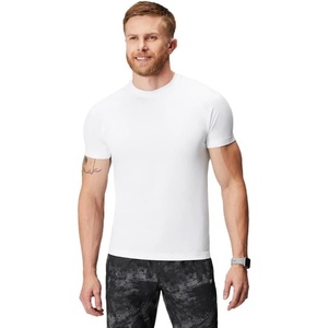 Fabletics Men’s The Training Day Tee, Performance, Running, Workout, Gym, Breathable, 4-Way Stretch(Classic White)