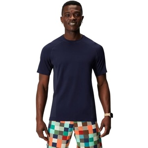 Fabletics Men’s The Training Day Tee, Performance, Running, Workout, Gym, Breathable, 4-Way Stretch(Deep Navy)