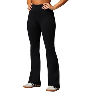 Fabletics Women’s Oasis Pureluxe High-Waisted Kick Flare, Light Compression, Buttery Soft(Black)