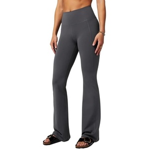 Fabletics Women’s Oasis Pureluxe High-Waisted Kick Flare, Light Compression, Buttery Soft(Midnight)