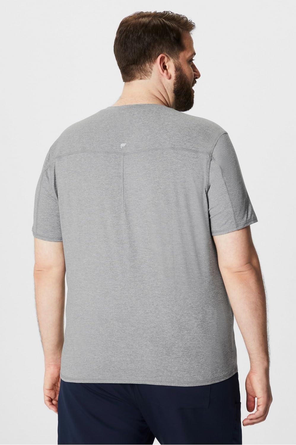 image:imageFabletics Mens Everyday ShortSleeve UnderscrubHeather Grey