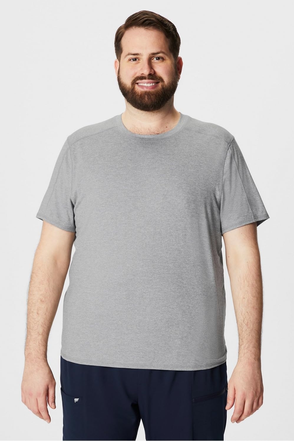 image:imageFabletics Mens Everyday ShortSleeve UnderscrubHeather Grey