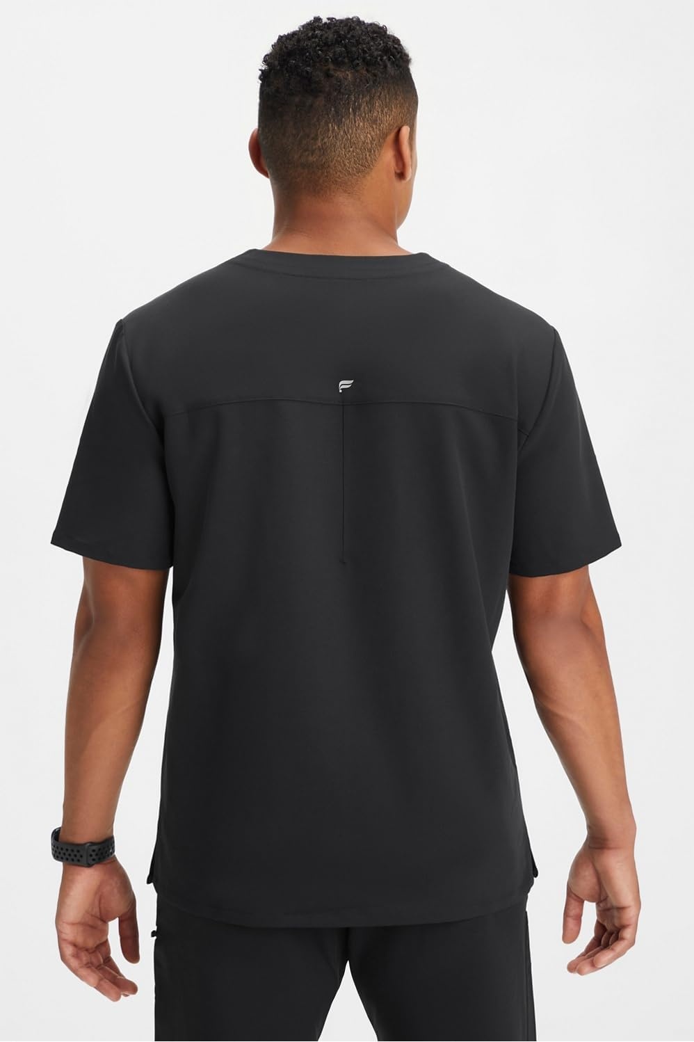 image:imageFabletics Mens Helix 1Pocket Scrub Top MotionTech WrinkleResist Chest Pocket AntiShrink SemiSlim FitBlack