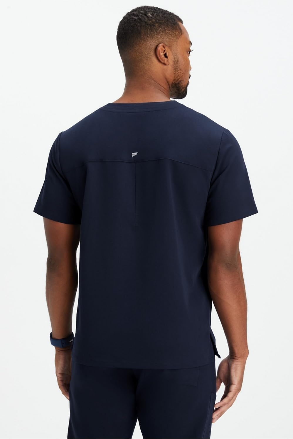image:imageFabletics Mens Helix 1Pocket Scrub Top MotionTech WrinkleResist Chest Pocket AntiShrink SemiSlim FitNavy