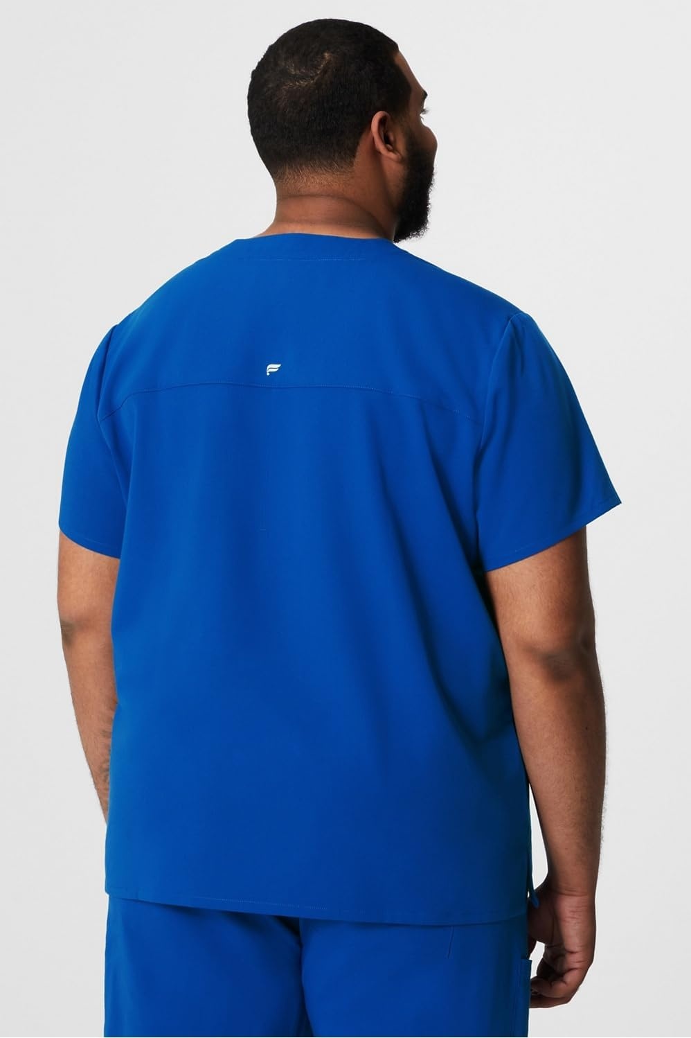 image:imageFabletics Mens Helix 1Pocket Scrub Top MotionTech WrinkleResist Chest Pocket AntiShrink SemiSlim FitRoyal Blue