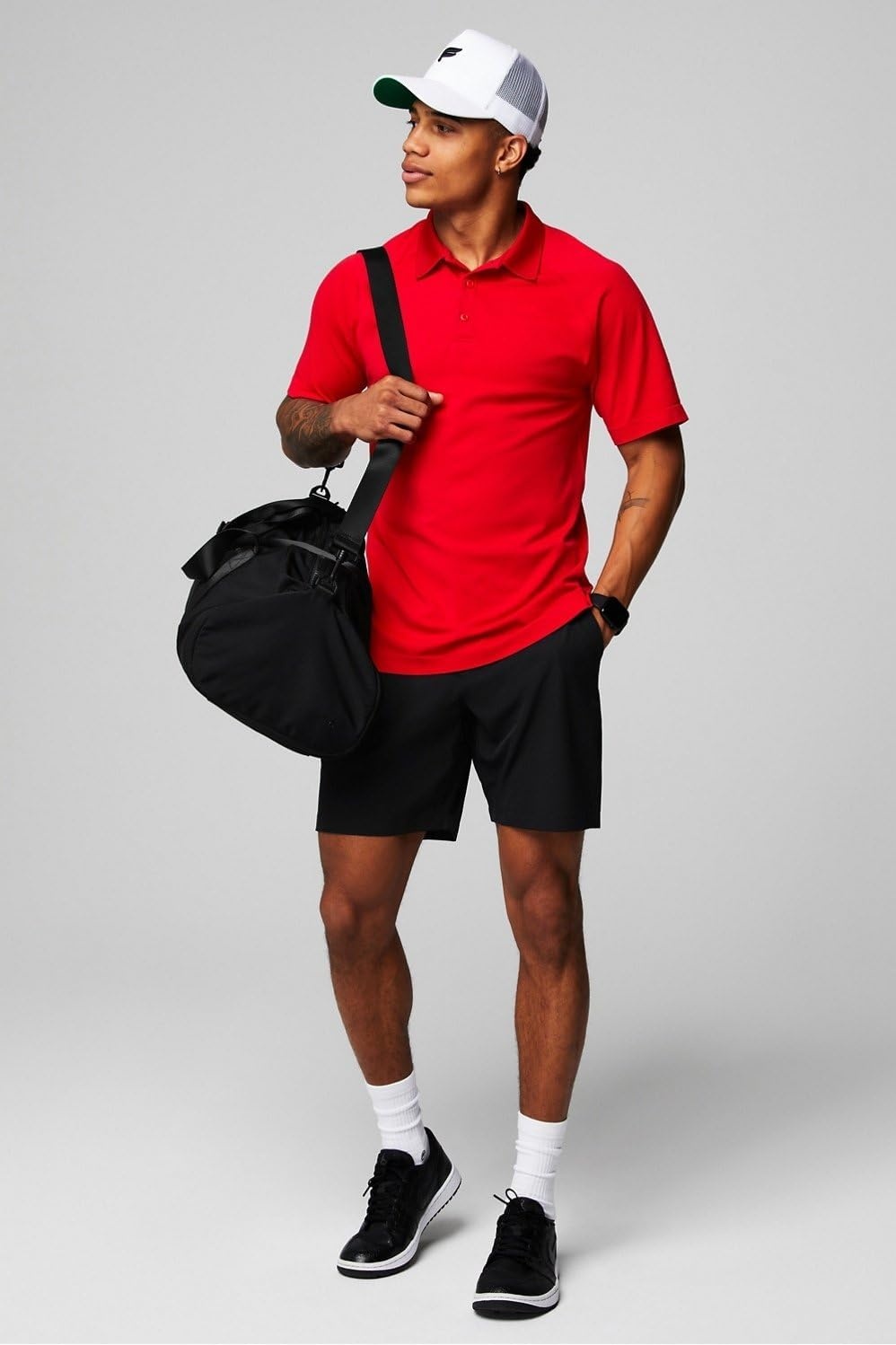image:imageFabletics Mens Only Short Everyday Commuter Lightweight Liquid Resistant Secure Pockets 4WayStretch Streamlined FitBlack