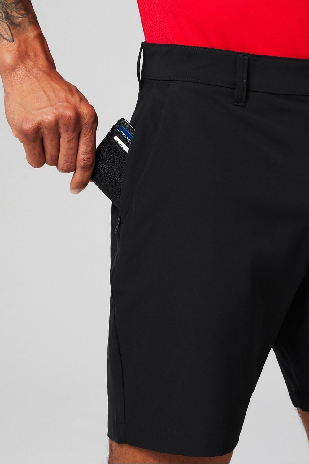 image:imageFabletics Mens Only Short Everyday Commuter Lightweight Liquid Resistant Secure Pockets 4WayStretch Streamlined FitBlack