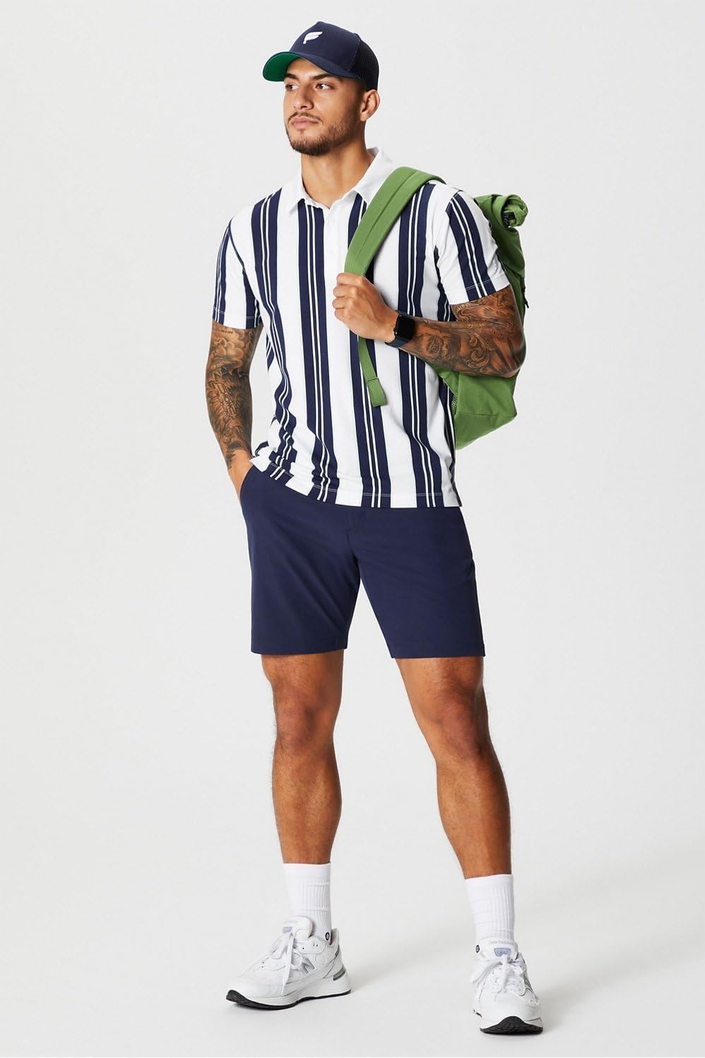 image:imageFabletics Mens Only Short Everyday Commuter Lightweight Liquid Resistant Secure Pockets 4WayStretch Streamlined FitDeep Navy