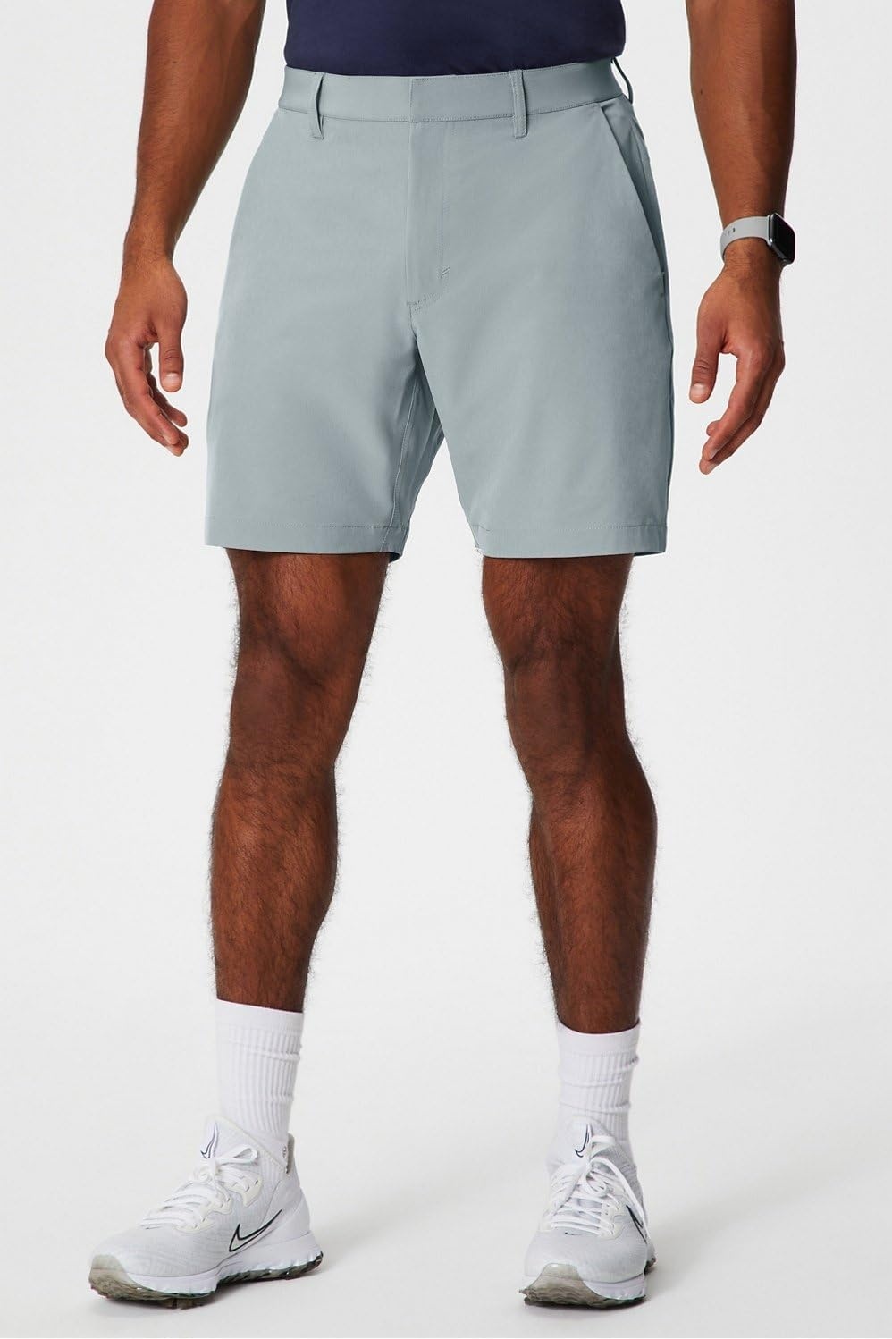 image:imageFabletics Mens Only Short Everyday Commuter Lightweight Liquid Resistant Secure Pockets 4WayStretch Streamlined FitShadow Grey