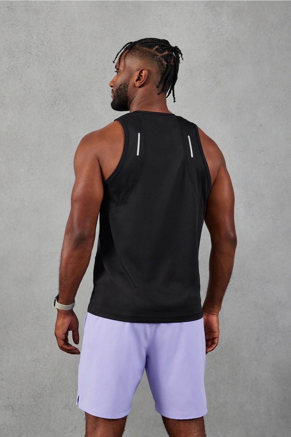 image:imageFabletics Mens The 02 Tank Performance Running Jogging Training Ultra Lightweight Reflective BreathableBlack