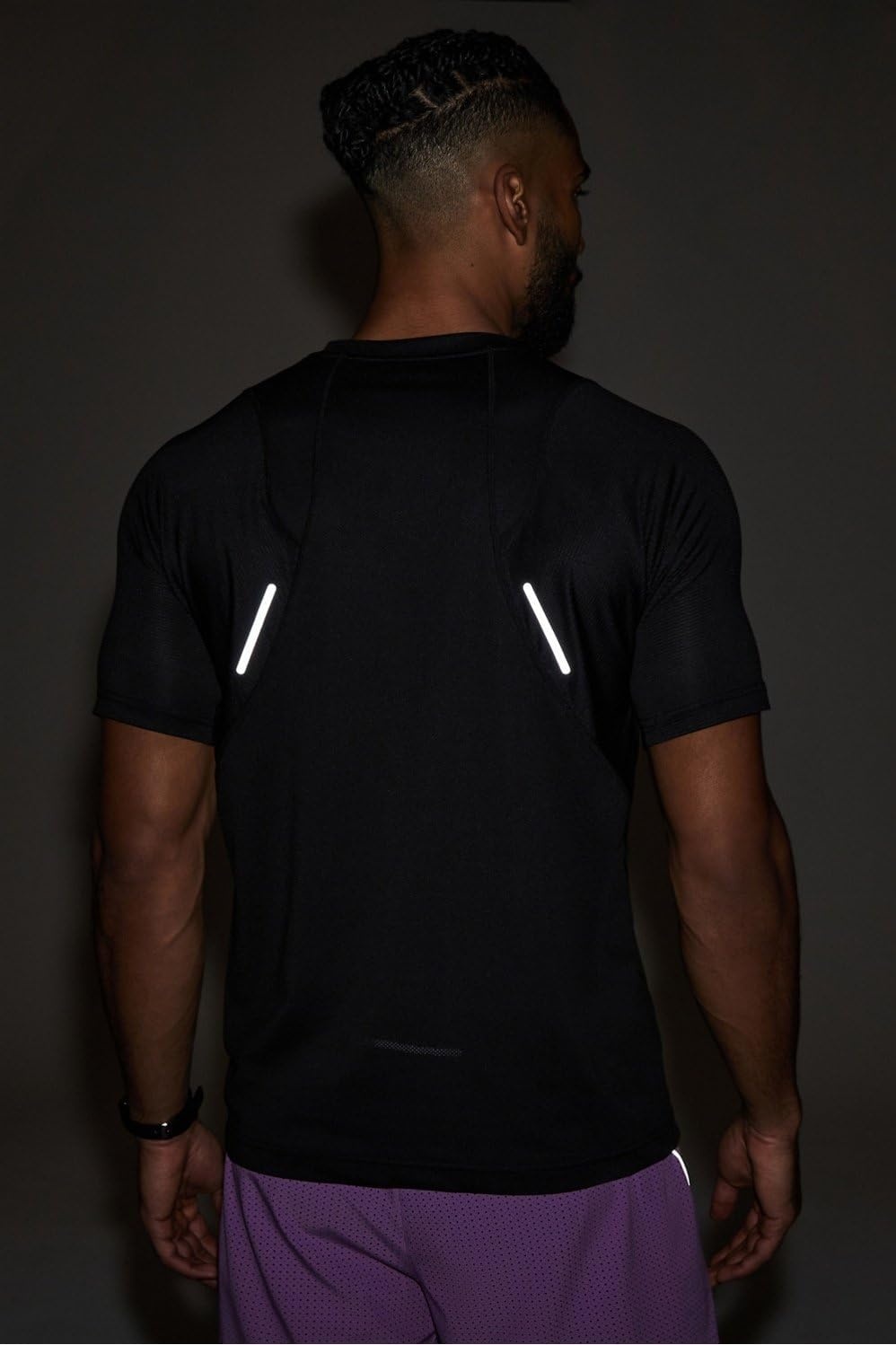 image:imageFabletics Mens The 02 Tee Performance Running Jogging Training Ultra Lightweight Reflective BreathableBlack