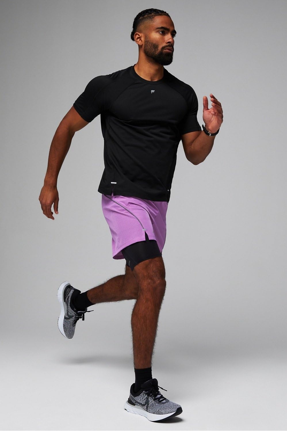 image:imageFabletics Mens The 02 Tee Performance Running Jogging Training Ultra Lightweight Reflective BreathableBlack