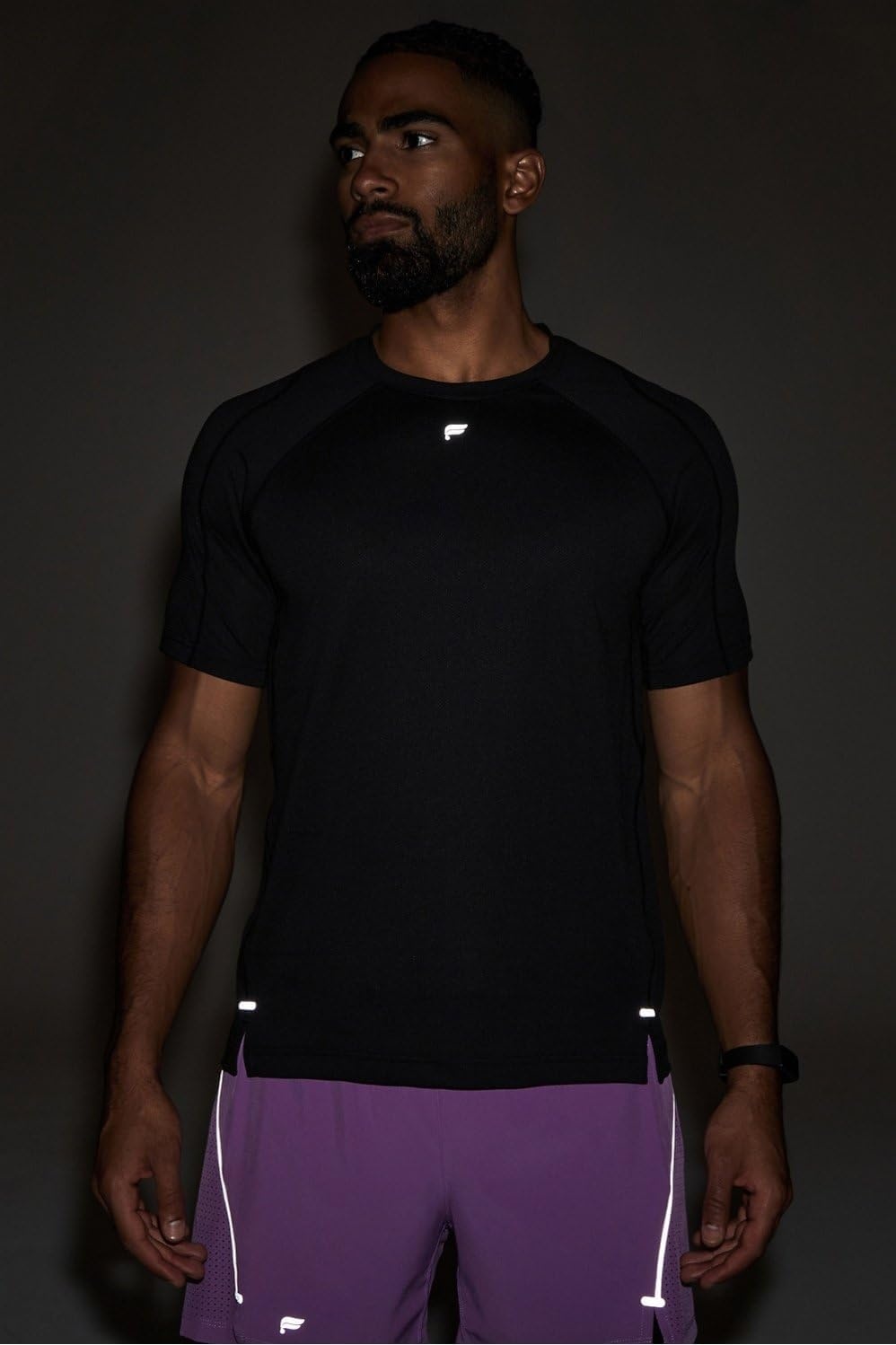 image:imageFabletics Mens The 02 Tee Performance Running Jogging Training Ultra Lightweight Reflective BreathableBlack