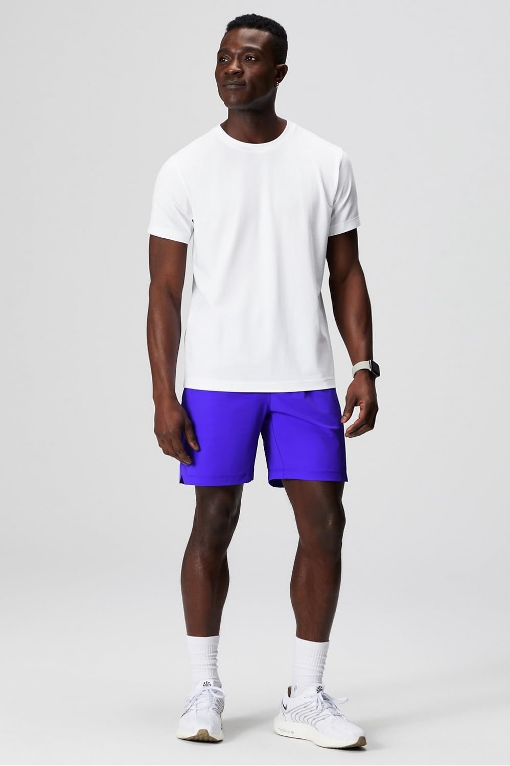 image:imageFabletics Mens The 247 Tee Hybrid365 Fabric Breathable Sweat Wicking AntiStink 4Way Stretch LightweightClassic White