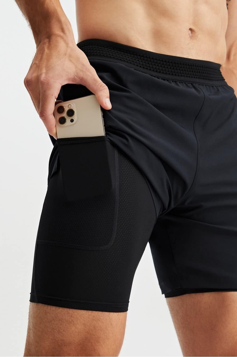 image:imageFabletics Mens The Fundamental Short Lined Workout Running Training Gym Yoga Ultra Lightweight AthleticBlack