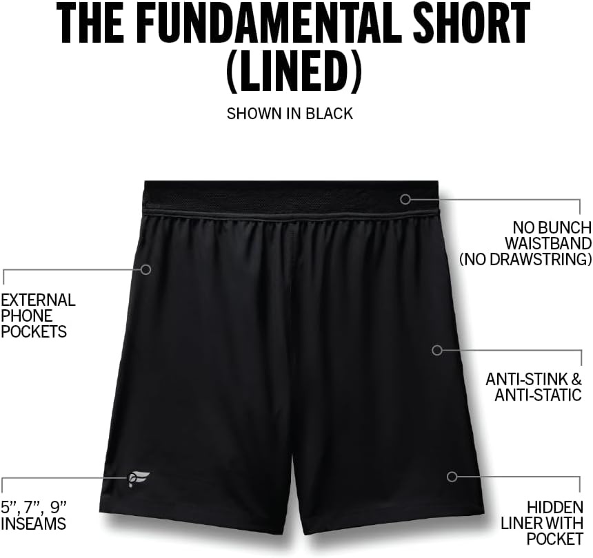 image:imageFabletics Mens The Fundamental Short Lined Workout Running Training Gym Yoga Ultra Lightweight AthleticBlack