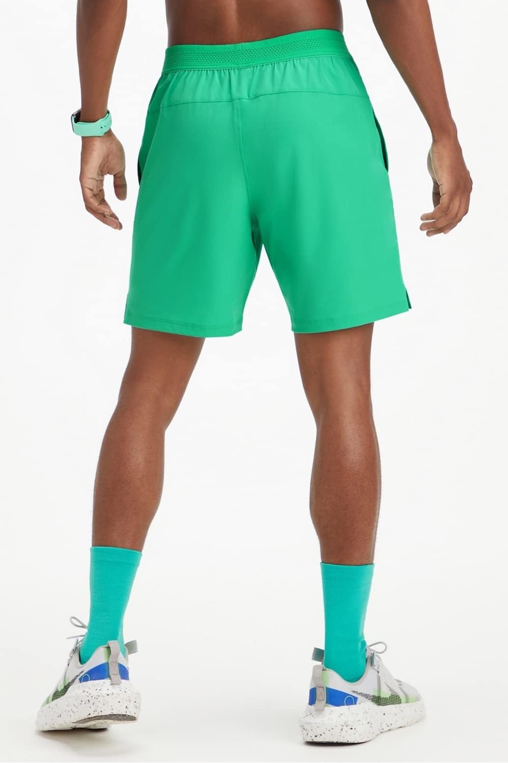 image:imageFabletics Mens The Fundamental Short Lined Workout Running Training Gym Yoga Ultra Lightweight AthleticEssential Green Perforated