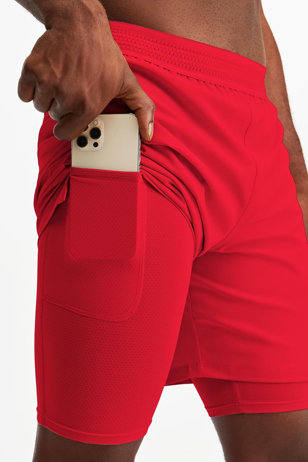 image:imageFabletics Mens The Fundamental Short Lined Workout Running Training Gym Yoga Ultra Lightweight AthleticHeated Red