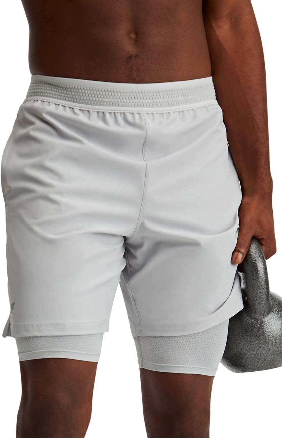 image:imageFabletics Mens The Fundamental Short Lined Workout Running Training Gym Yoga Ultra Lightweight AthleticMineral Grey