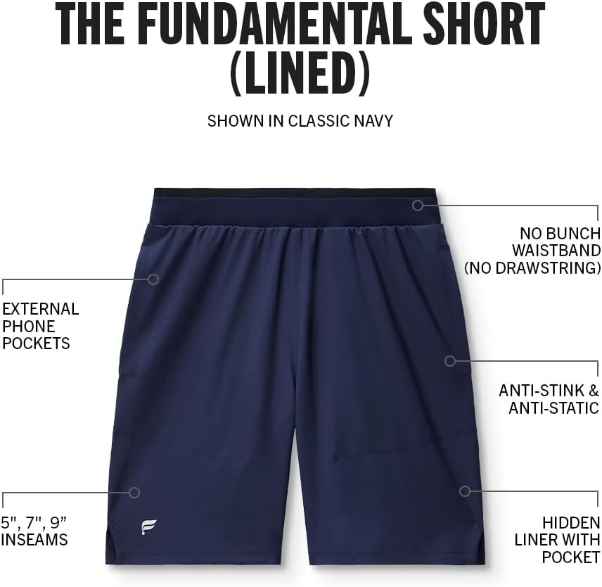 image:imageFabletics Mens The Fundamental Short Lined Workout Running Training Gym Yoga Ultra Lightweight AthleticNavy