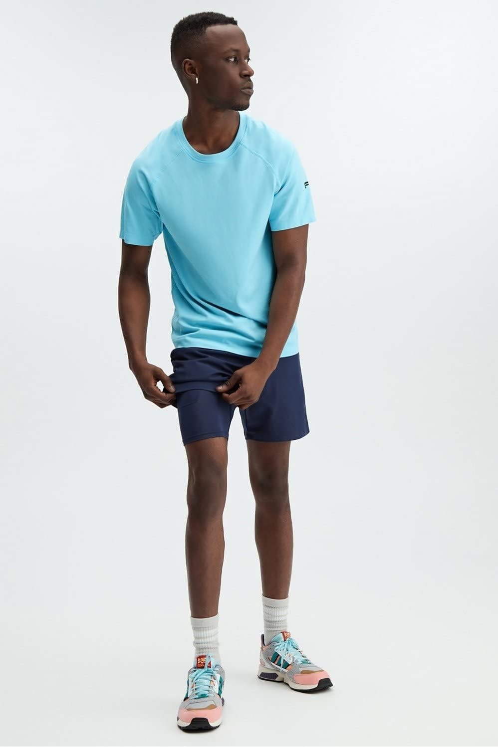 image:imageFabletics Mens The Fundamental Short Lined Workout Running Training Gym Yoga Ultra Lightweight AthleticNavy