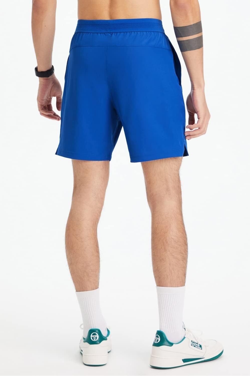 image:imageFabletics Mens The Fundamental Short Lined Workout Running Training Gym Yoga Ultra Lightweight AthleticRace Blue