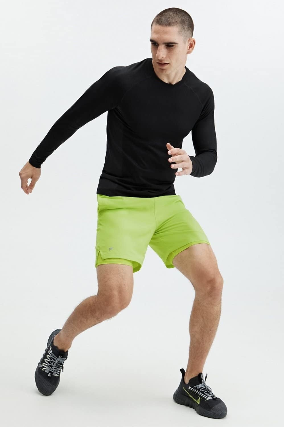 image:imageFabletics Mens The Fundamental Short Lined Workout Running Training Gym Yoga Ultra Lightweight AthleticVivid Lime